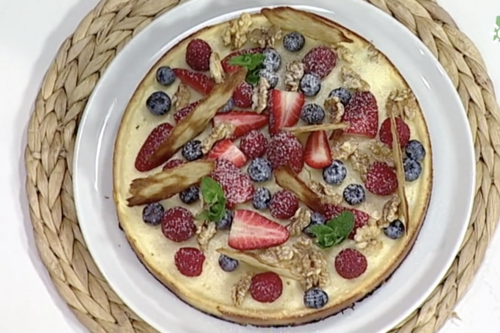 El queso de Quesería Cortijo El Aserradero fue el ingrediente protagonista de la tarta que preparó el chef Enrique Sánchez en su programa de Canal Sur